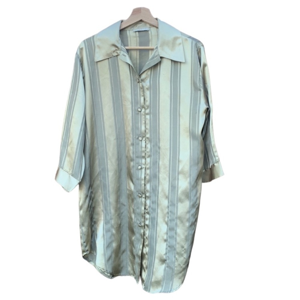 Private Luxuries women's vintage gold silk night gown Large